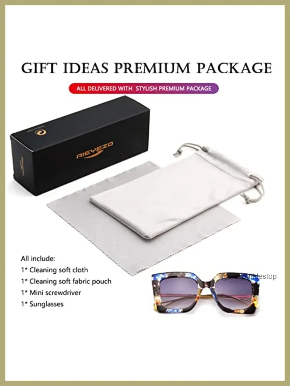 Oversized Retro Square Frame Sunglasses UV400 Protection Women's Fashion Shades